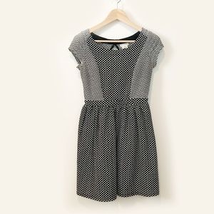 Cooperative Black & White Dot Fit n Flare Dress